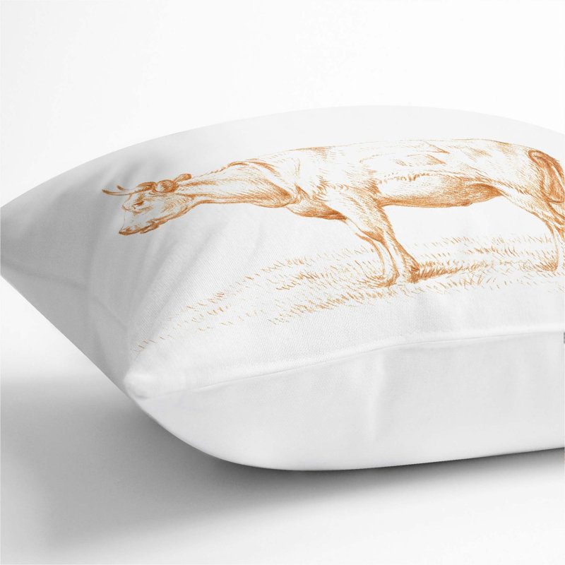 Square Throw Cushion, 55cm H x 55cm W x 20cm D, White