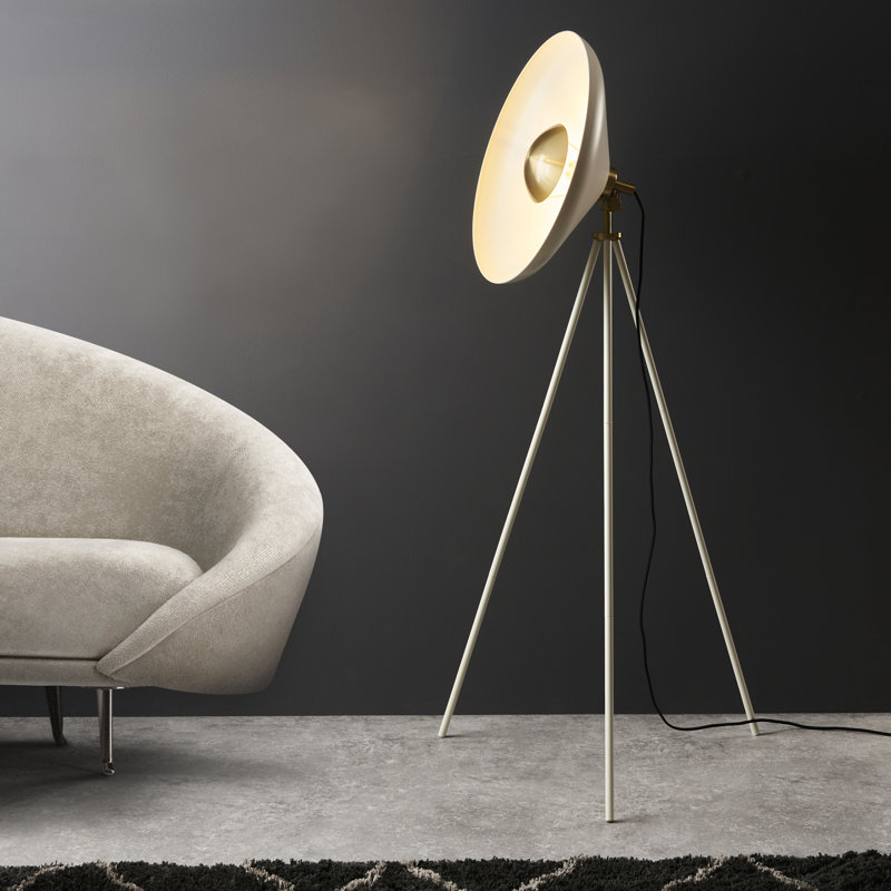 Suresnes 128cm Tripod Floor Lamp, White, Warm White