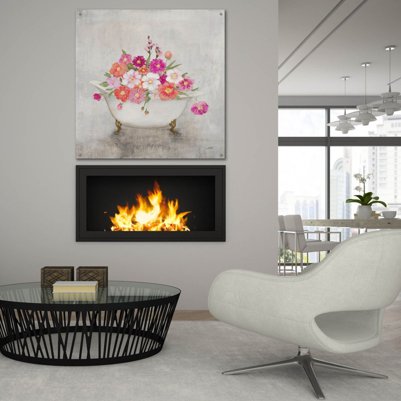 «Bathing Beauty» par Julia Purinton, art mural en verre acrylique, H 36 po x l 36 po x P 0,2 po