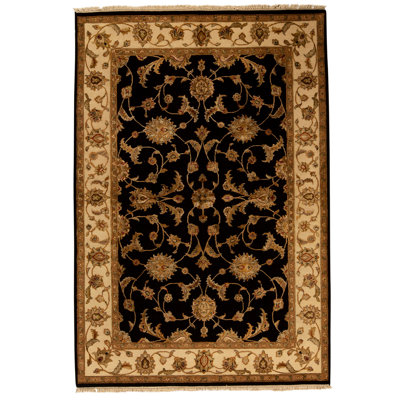 Handmade Silk and Wool Area Rug