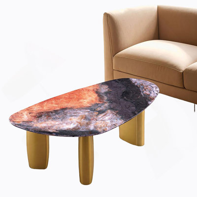 Contemporary Style Coffee Table With Sintered Stone Top
