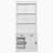 83.4"Tall Bookshelf Suite with LED Lighting, Modern Bookcase Suite with Sliding Doors,Drawers and Open Shelves,Storage Bookshelf for Living Room,Home Office,White