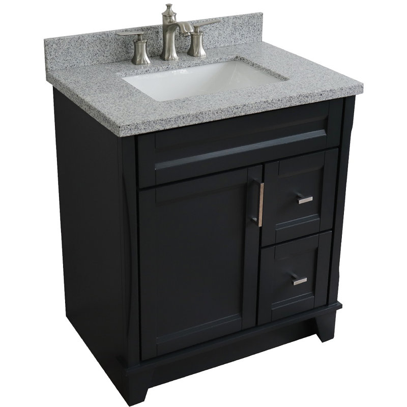 Ensemble de meuble-lavabo simple 31 po Bréham, Gris
