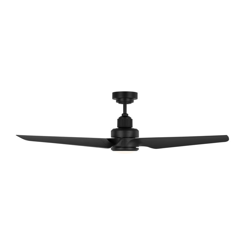 52'' Ceiling Fan with LED Lights, Midnight Black