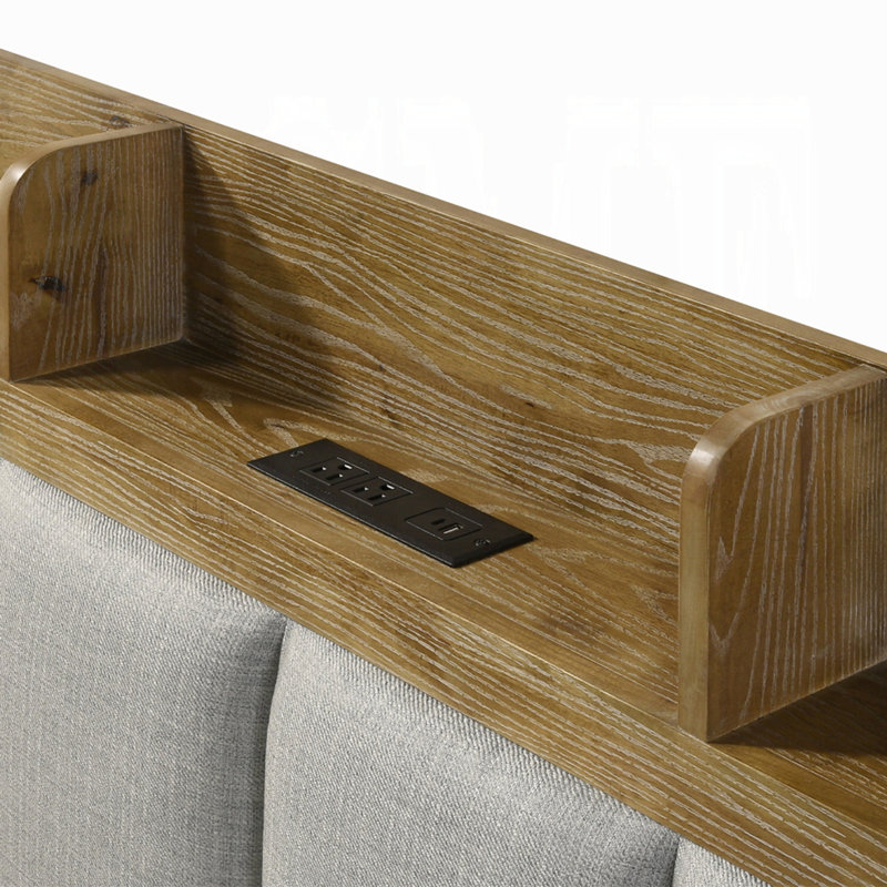 Lit rembourré de style contemporain, Queen