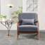 Chaise d'appoint rembourrée Mid-Century de 25,78 po de large Cashel avec coussin supplémentaire (ensemble de 8)-109608694