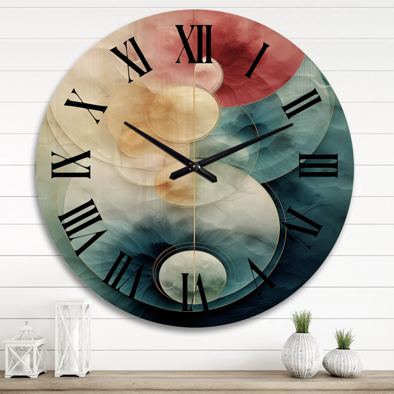 Horloge murale géométrique géométrique surdimensionnée rétro - géométrique moderne surdimensionnée, Très grand