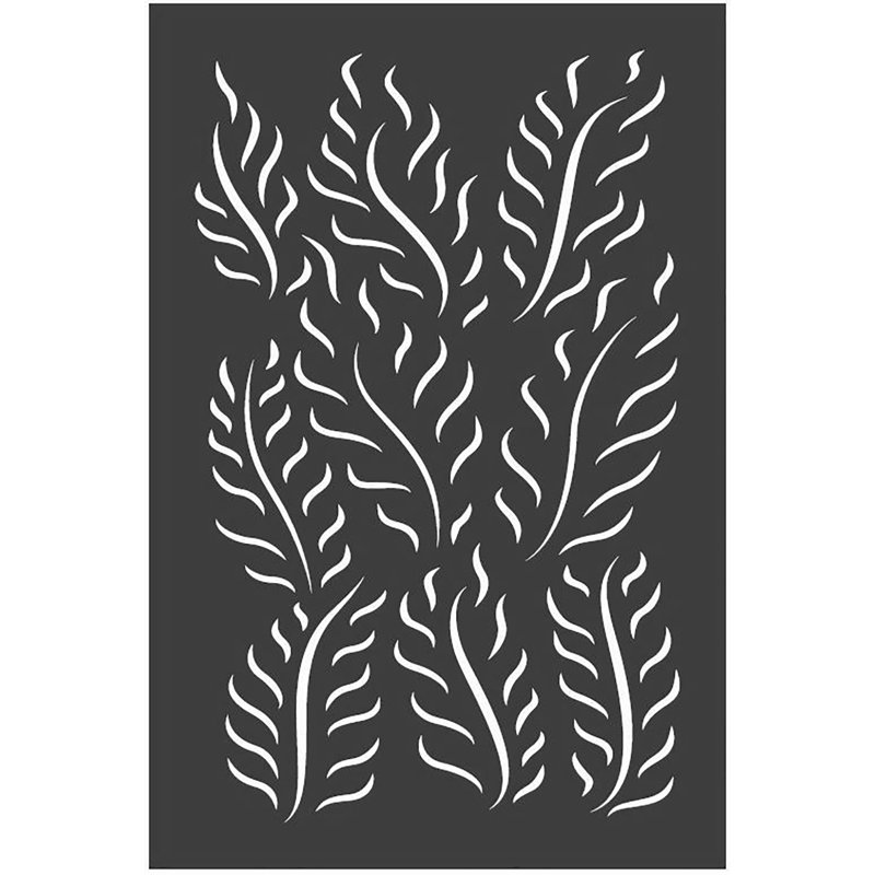Paravent Fern Forest, H 4 pi x l 2 pi, Noir
