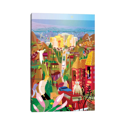 Los Angeles by Charles Harker - Wrapped Canvas Painting