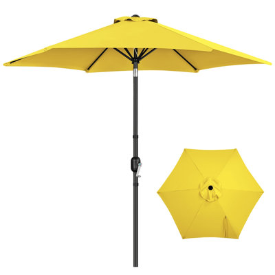 Parasol de marché de 9 pi avec bouton poussoir et manivelle Spirica