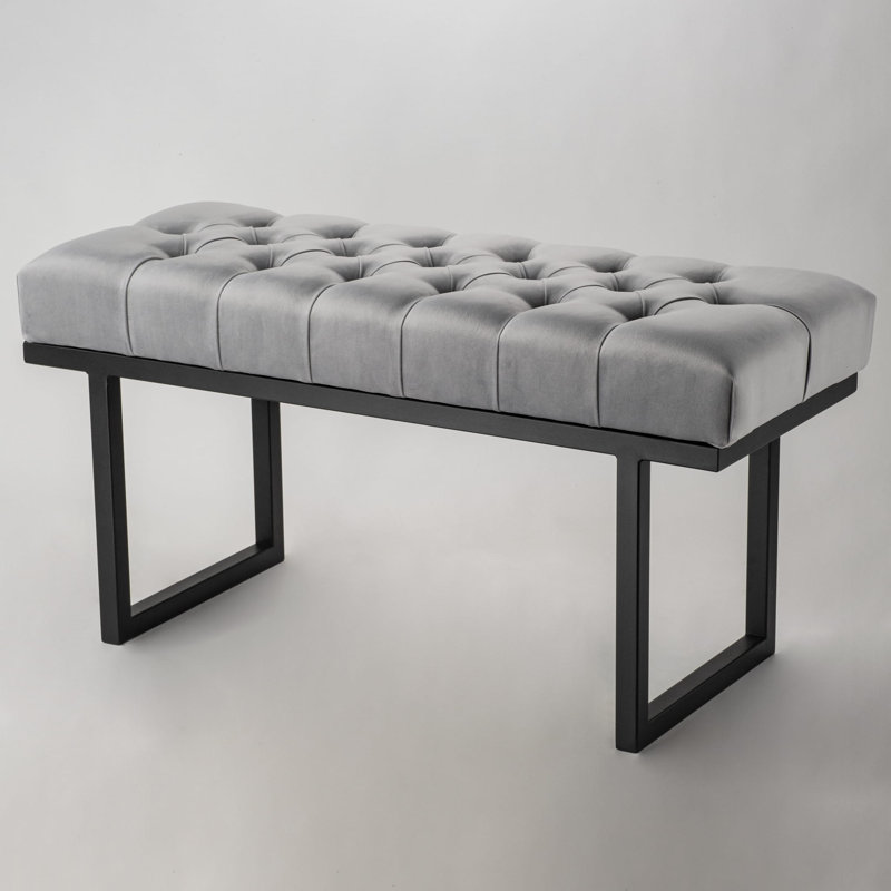Ersilia Velvet Upholstered Bench, H40 x W100 x D30cm