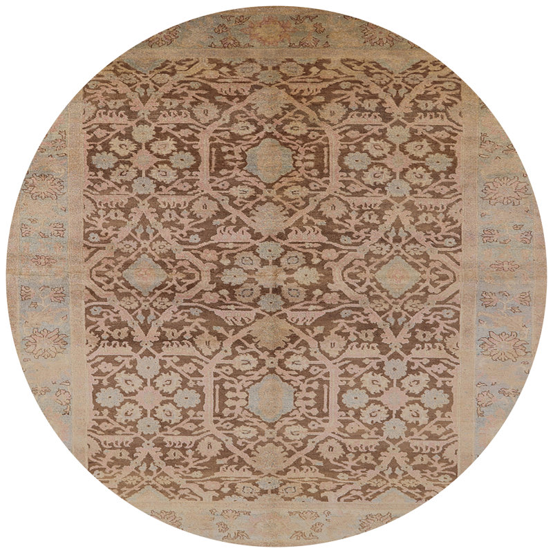 Tapis oriental beige / brun Ozark, Rond 8 pi