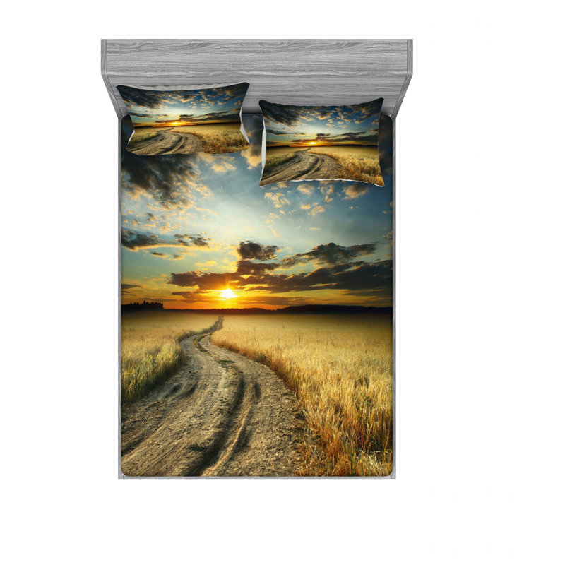 Microfiber Sheet Set, Queen Sheet Set with Fitted Sheet