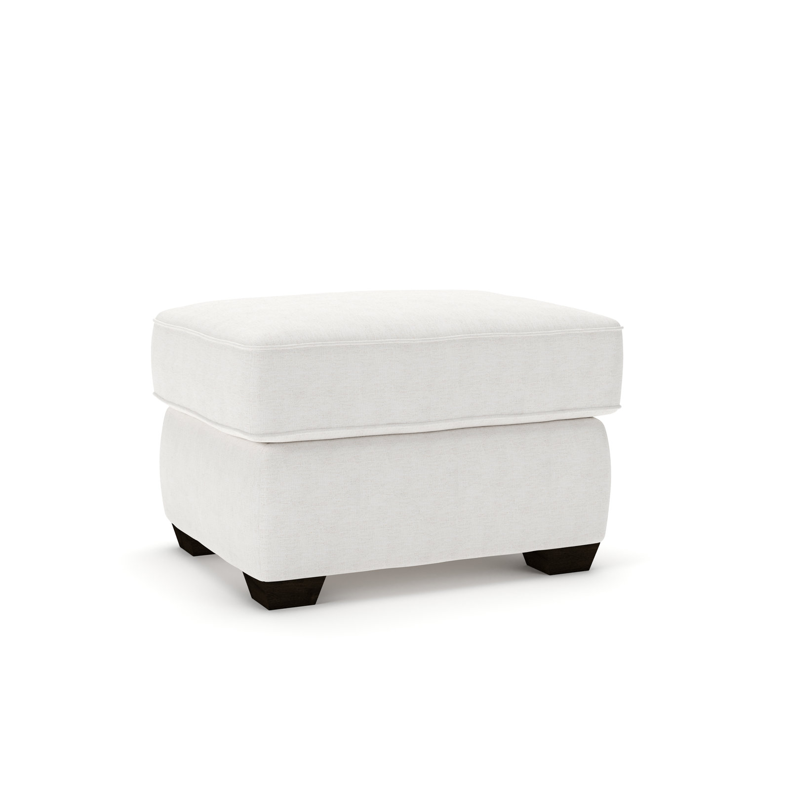 Gemi Upholstered Ottoman, Nomad Snow Crypton® Chenille