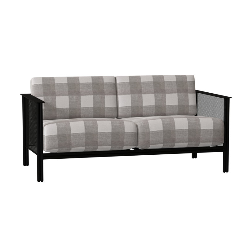 Jax Outdoor 2 - Seat Loveseat, Textured Black, Canvas Bird's Eye Sunbrella® Canvas