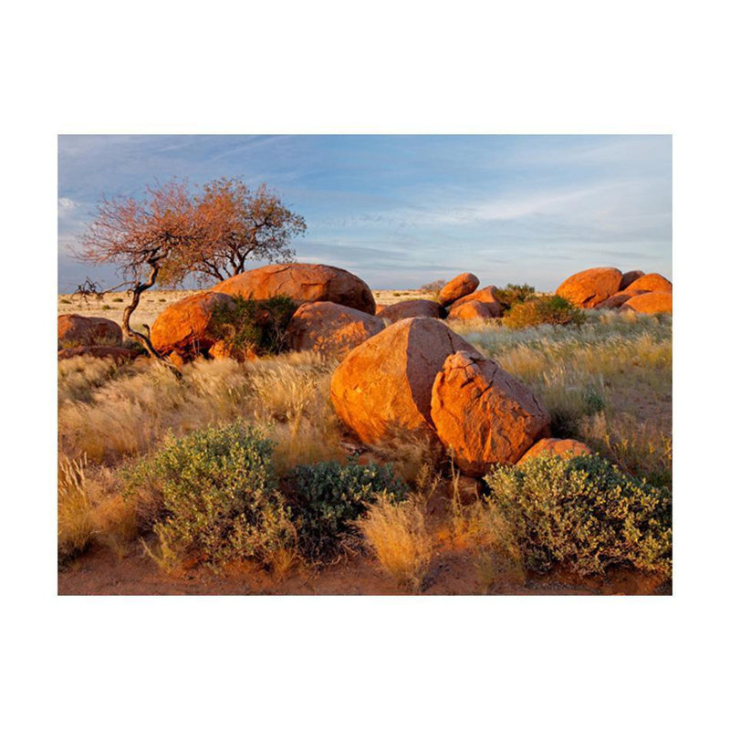 Mur africain paysage africain, L 106 po x l 137 po