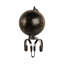 Globe décoratif pour décoration intérieure - Sculpture moderne avec support en métal unique - Figurine de style tablette, décoration de table basse ou décorations pour le salon et la cuisine, noir / or-556585171