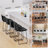 Evre Bar Stools Set of 2, PU Leather Counter Height Bar Stools,  Modern Barstools with Metal Legs and Footrest, Urban Armless Dining Chairs with Backrest for Kitchen Island-1223225637-1223225636