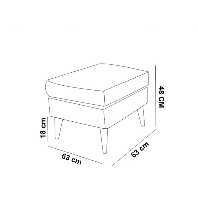 Repose-pieds Oxfield 24,8 po Oxfield, Rose 100 % polyester