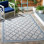 Alminus Performance Geometric Indoor/Outdoor Area Rug