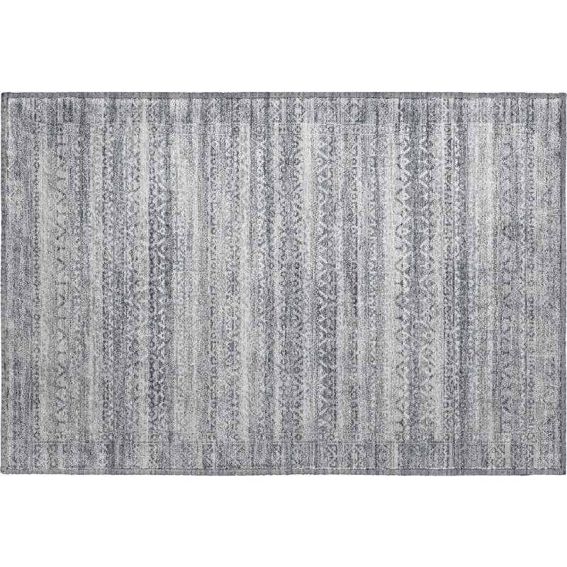 Premium Machine Washable Mayfield AMF2101 Striped Rug, 1'8" x 2'6", Blue