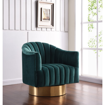 Farrah Velvet Swivel Accent Chair
