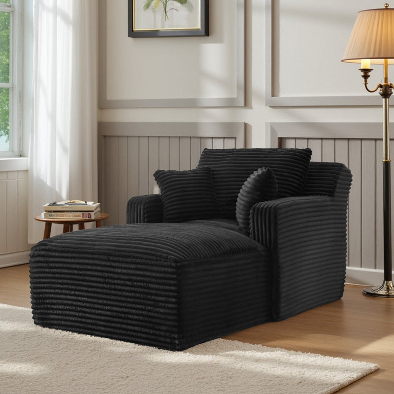 Canapé Boneless Couch Méridienne Chiar, Noir