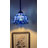 Simonson Tiffany Mini Hanging Lights Blue Stained Glass Baroque Style LED Bulb Included  8"W*8"D*60"H