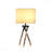 Table Lamp - Silver Finish, Metal Frame