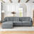 L-ShapeModern Sectional Sofa with Ottoman-1342094613