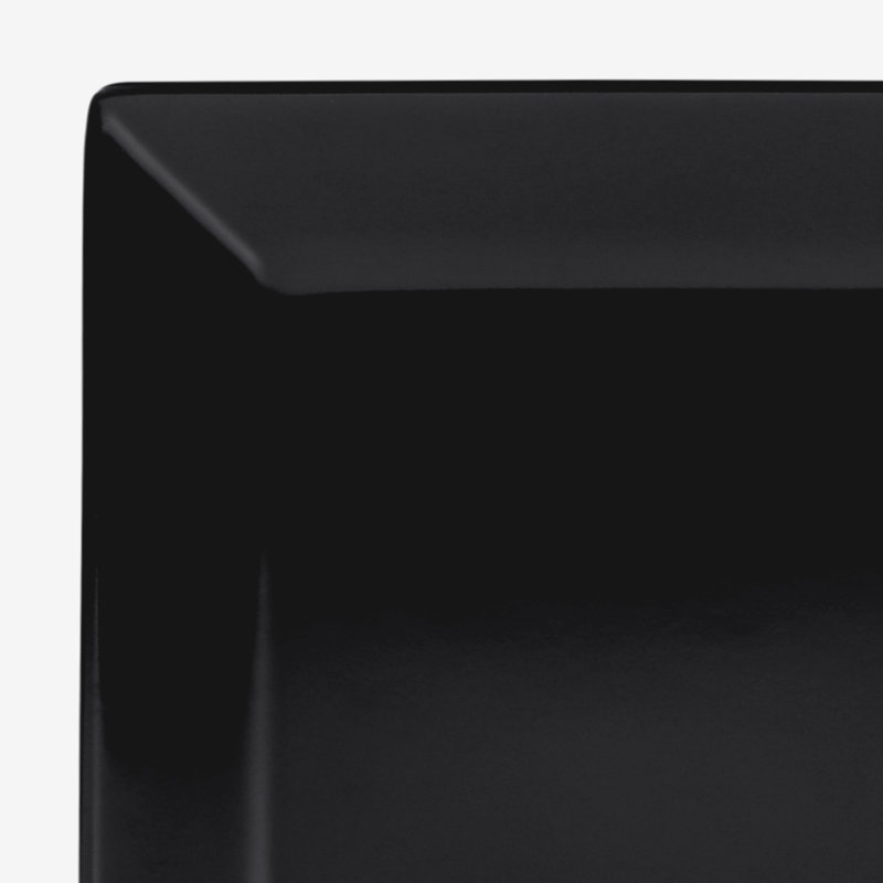 Plateau en mélamine, Noir, H 1 po x l 13,75 po x P 9 po