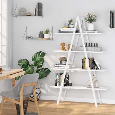 165cm H x 91cm W Steel Ladder Bookcase
