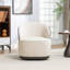 Fauteuil demi-tonneau pivotant en velours Stith-95119113