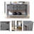 Routenberg Wood Storage Console Table with  2 Drawers and Cabinets and Bottom Shelf-643847492