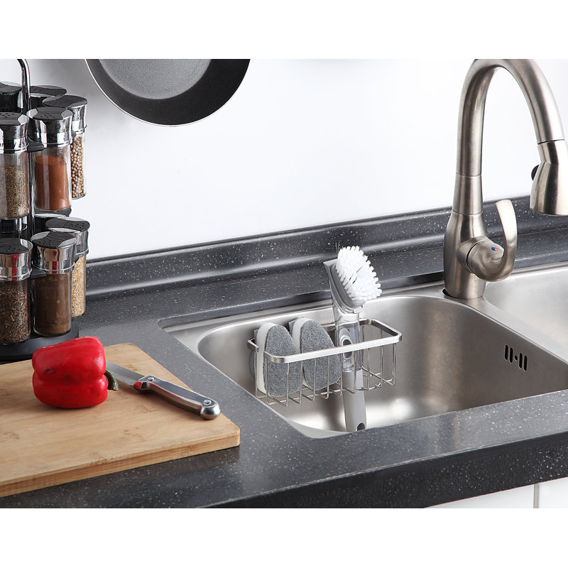 Brushed Stainless Steel Suction Kitchen Sink Holder