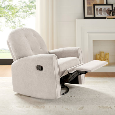 Chaise berçante 33,46 po, fauteuil inclinable pivotant rembourré