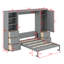 Lit escamotable Murphy avec placard, tiroirs et tablettes
