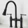 KRAUS Allyn Transitional Bridge Kitchen Faucet with Pull-Down Sprayhead