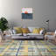 Tapis jaune / bleu NELE lavable à la machine Modern-82967211