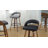 Carmavy Modern 3-Piece Swivel Barstool Set In Warm Walnut-87343611-87343615