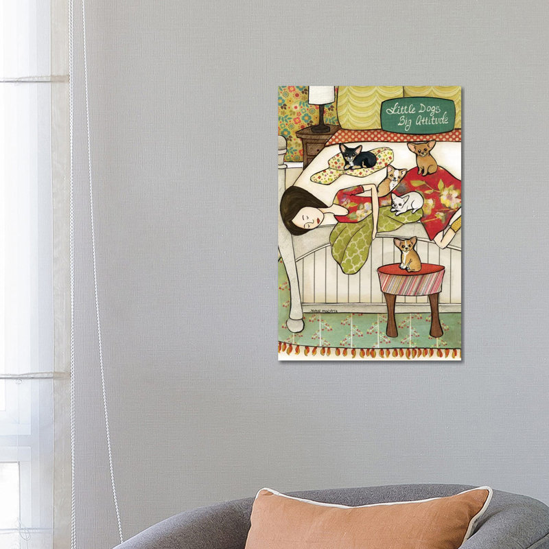 Little Dogs by Jamie Morath - Print, Wrapped Canvas, 66.04cm H x 45.72cm W x 1.91cm D