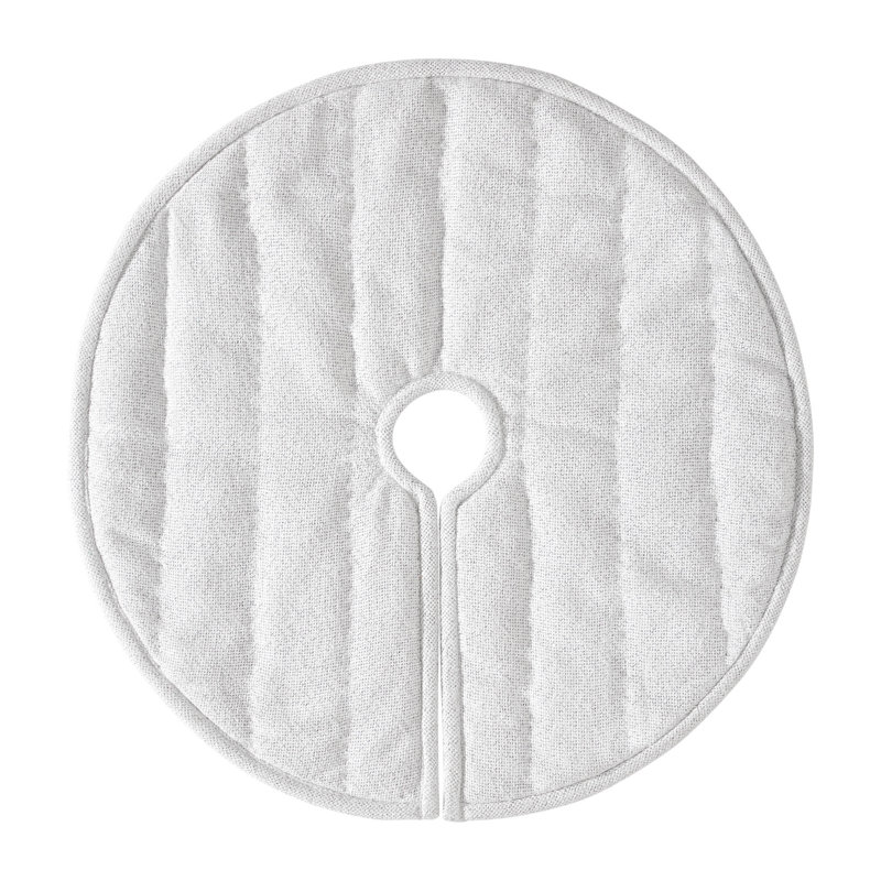 Jupe d'arbre en coton Yuletide, Blanc antique, L 24 po
