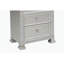 Glamour Modern Design Table de chevet 1pc avec 2 tiroirs, boutons en faux cristal, finition argentée