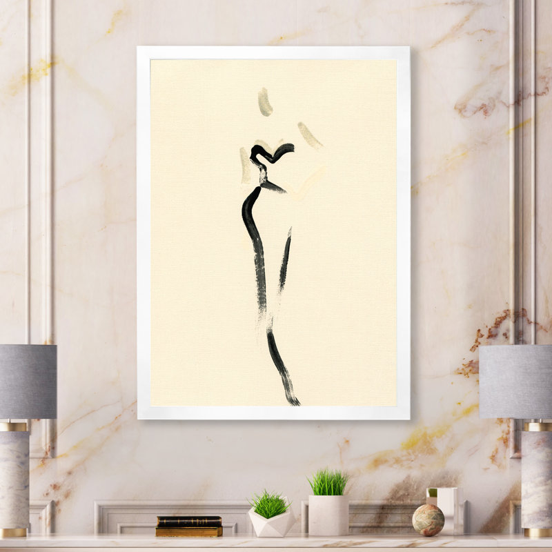 «Fashion Woman», art sur toile Glam, H 20 po x l 12 po x P 1 po, Cadre photo blanc