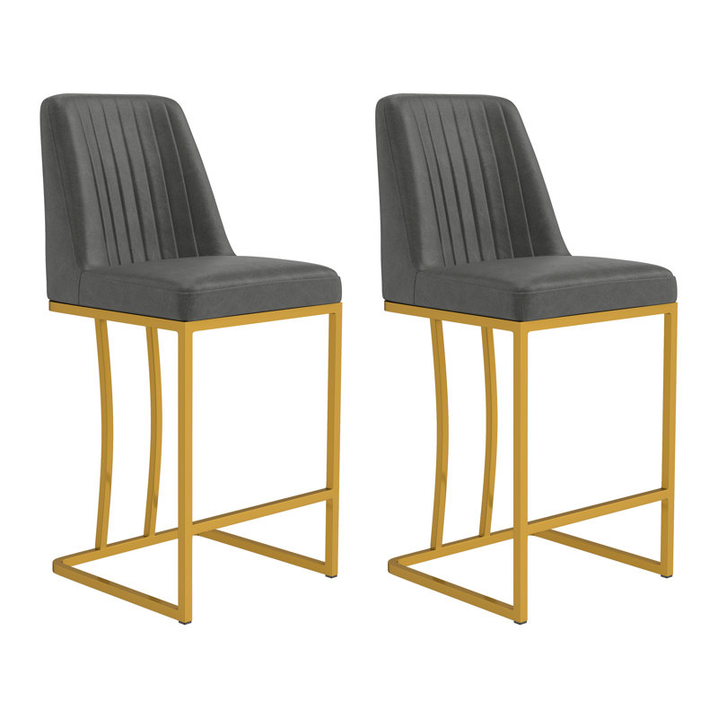 Tabouret de comptoir 25 po Branchville, Gris foncé