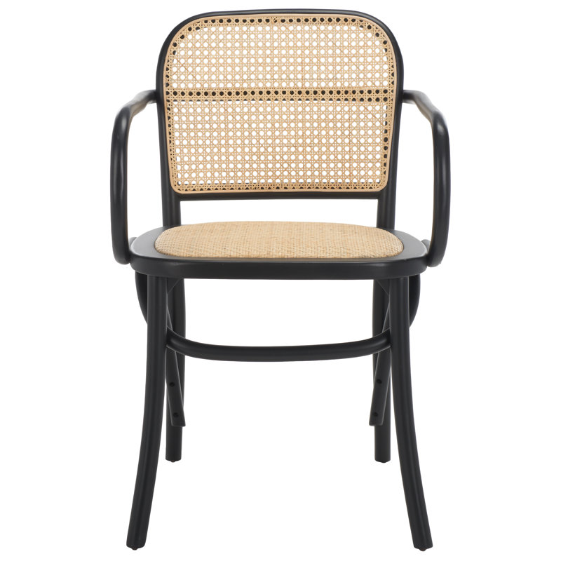 Sarianna 18.1'' H Beech Armchair, Black/Natural