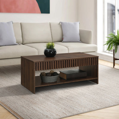 Abdel 39.4" W Mid Century Modern Rectangular Coffee Table
