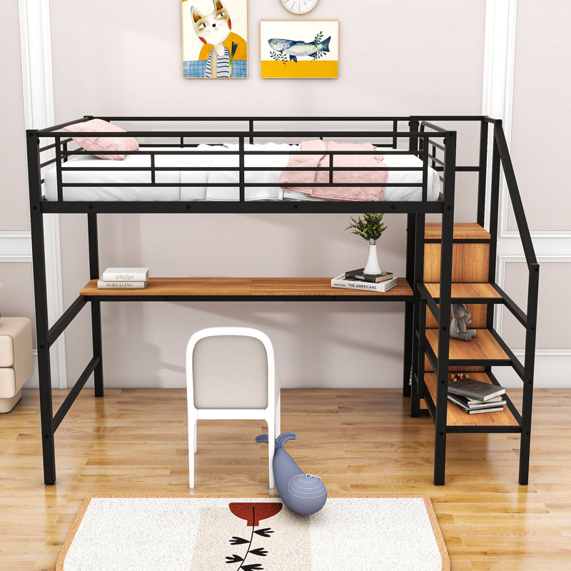 Gudrun Full Loft Bed Bed with Built-in-Desk by Isabelle & Max™