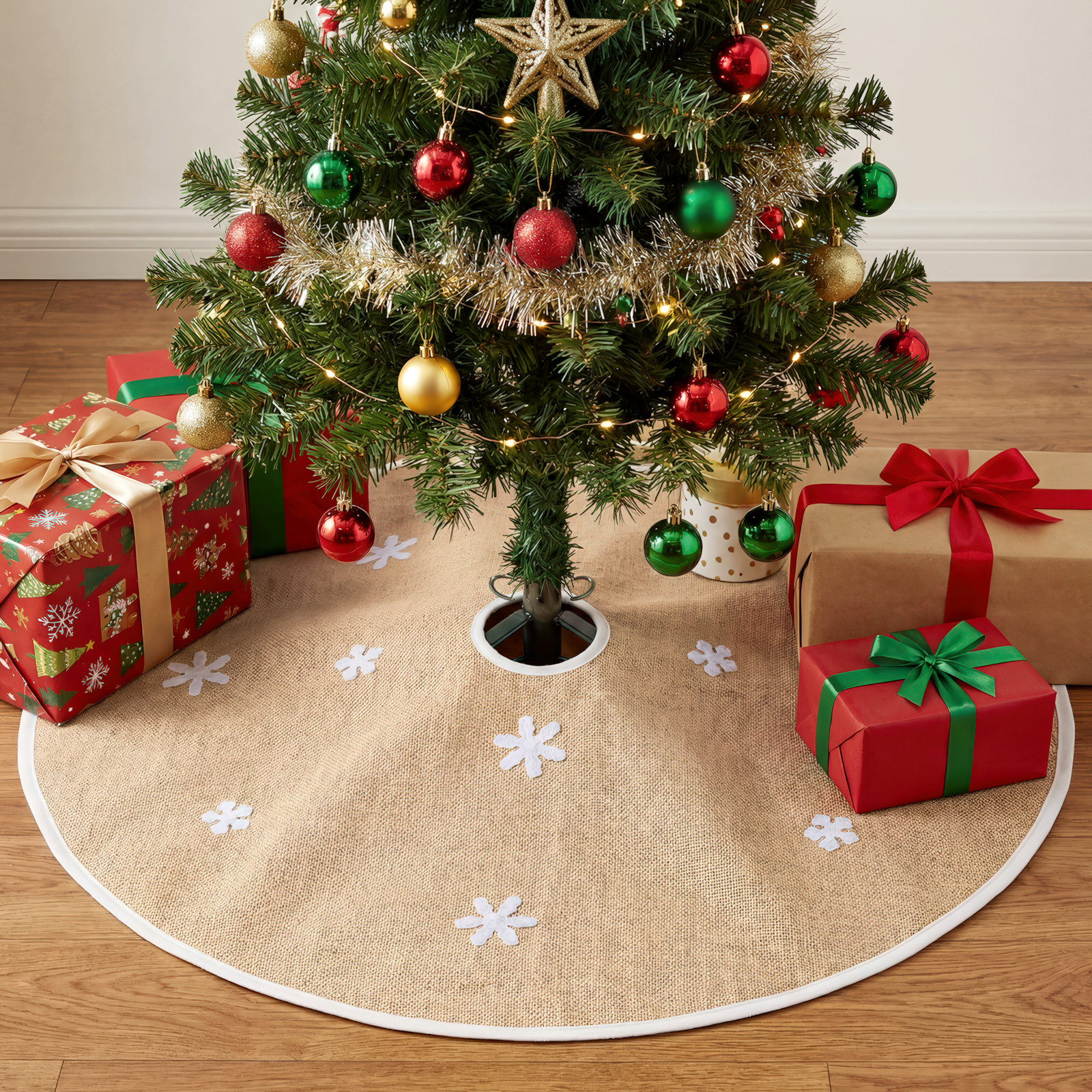 The Holiday Aisle Snowflakes Tree Skirt