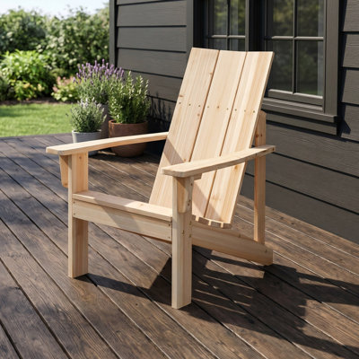 Chaise Adirondack moderne en cèdre Brently